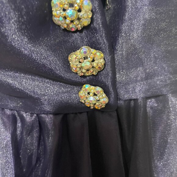 Vintage Watters & Watters Royal Purple Cocktail Dress, Size 4 - Picture 5 of 10